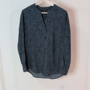 Hilary Radley Blue Patterned Top